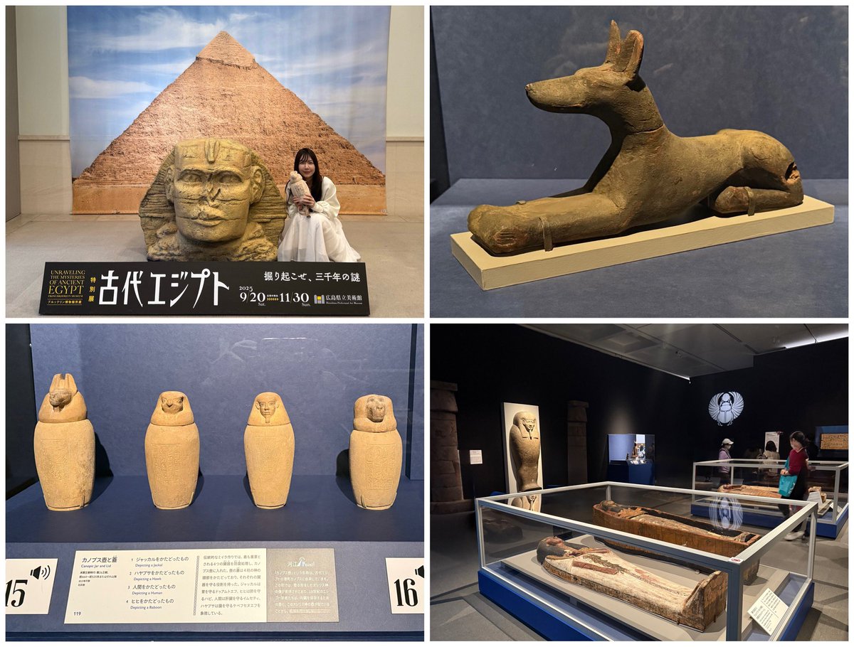 pink37564's tweet photo. ブルックリン博物館所蔵 特別展 古代エジプト/広島県立美術館
2025.11.27

会期終了ギリギリに滑り込み💨絶対に欲しかったカノプス壺のポシェットを無事ゲットできて満足😌🏺 https://t.co/TllJTTeQrQ