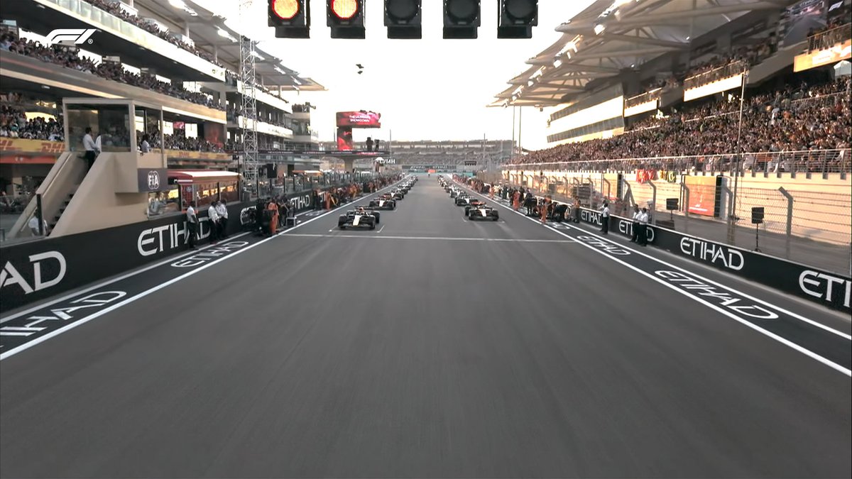 F1's tweet image. And the drivers set off on their final formation lap of the season 👉

#F1 #AbuDhabiGP