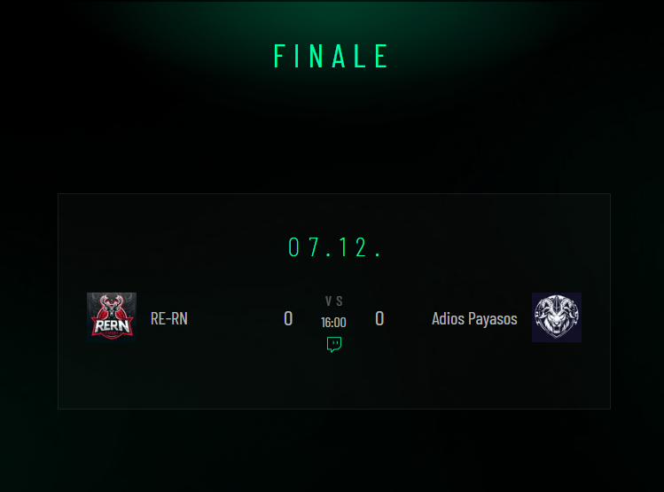 ❗️FINALE DOTA 2 1. LIGA  HEUTE❗️

Die oberste Spielklasse der 6. Season findet nach spannenden Playoffs heute in einem Best-of-5 Finale ihren Meister!

🦌RE-RN vs. ADIOS PAYASOS🐏
🕓16 Uhr (Preshow ab 15:45 Uhr)
📺twitch.tv/beingesports

Alle heutigen Streams findet ihr auf