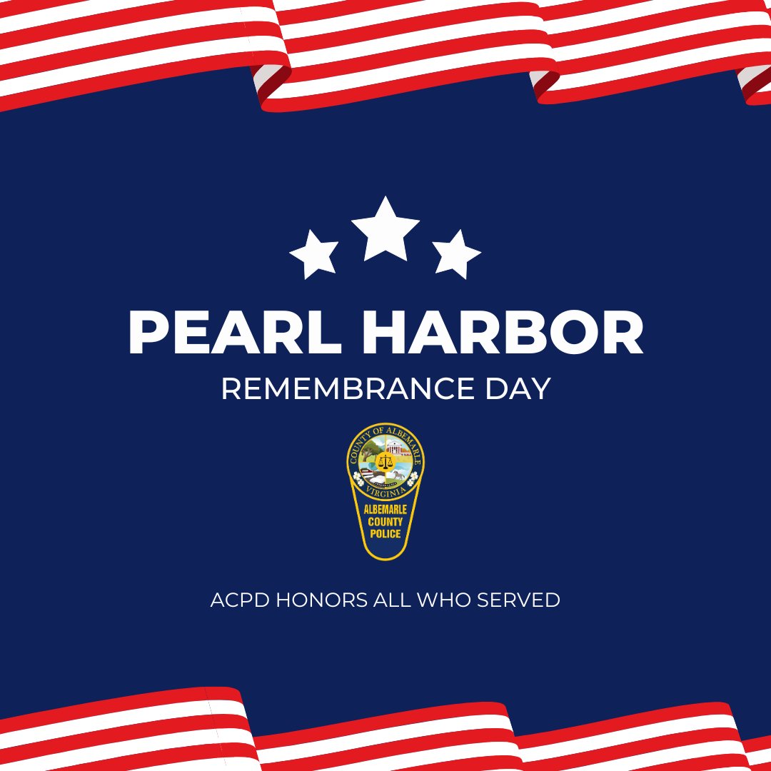 Today, we honor the lives lost on December 7, 1941, during the attack on Pearl Harbor, and reflect on the courage of those who served. May we never forget their sacrifice.

#PearlHarborRemembranceDay