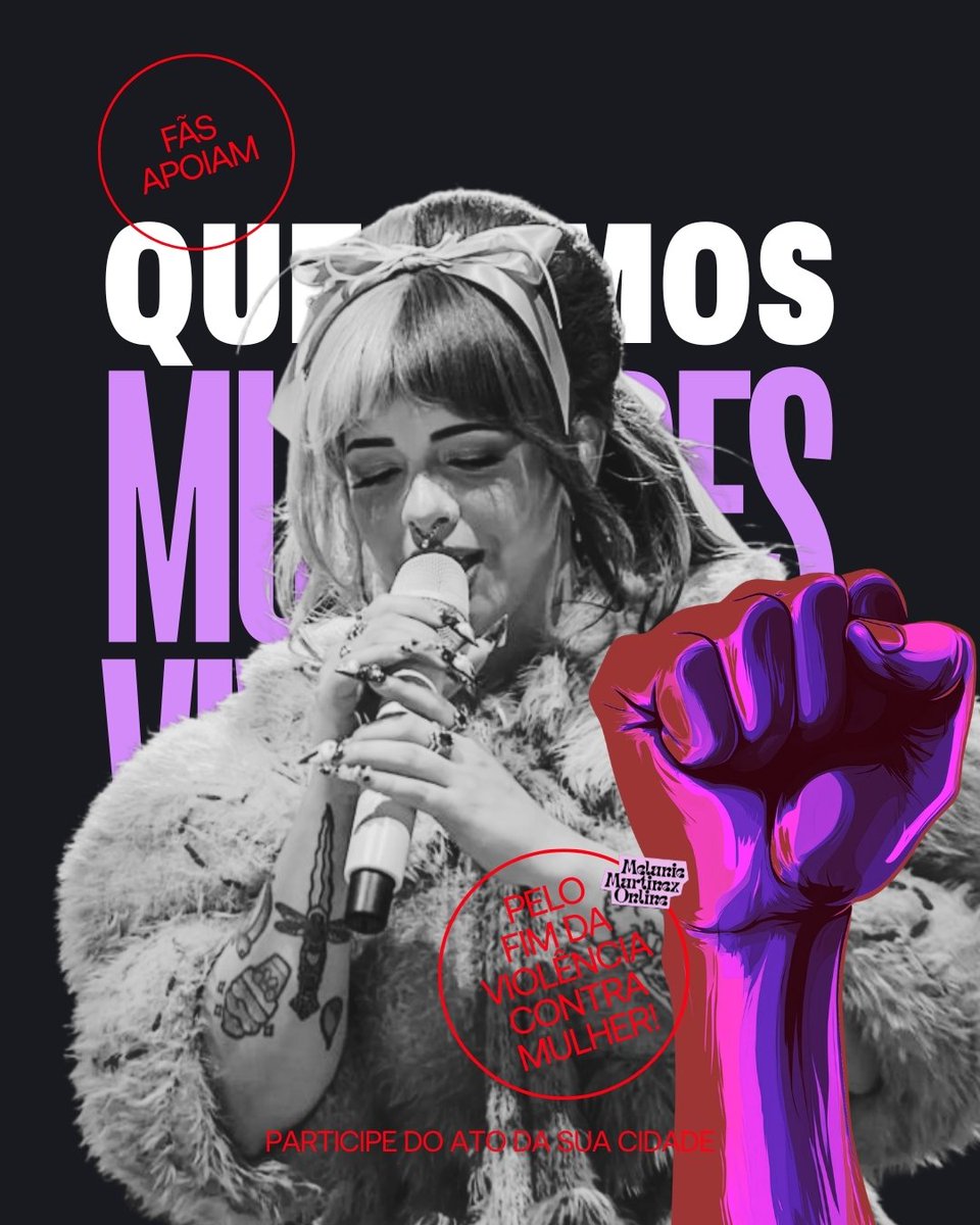 MelanieOnlineHQ's tweet image. Nós vibramos com a notícia de álbuns novos e outras novidades sobre a nossa artista, mas não existe final feliz em um país que mata mulheres. Não existe diva pop em uma fanbase quando não há mulheres nela!

QUEREMOS MULHERES VIVAS!