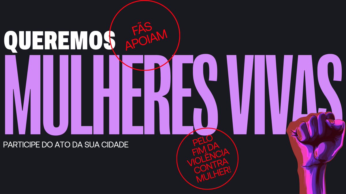 ktaehbrasil's tweet image. Nesta semana, vimos casos que escancaram uma estatística brutal - no Brasil, uma mulher sofre violência a cada 4 minutos.

Hoje, os fandoms se unem para dizer o óbvio: nenhuma arte sobrevive num país que normaliza a morte de mulheres.

QUEREMOS MULHERES VIVAS!