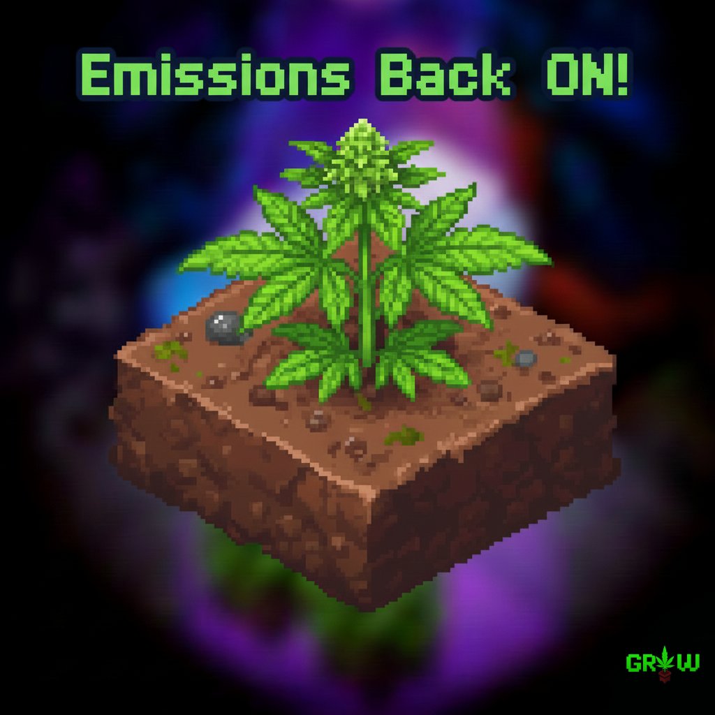 PlayGrowDotFun's tweet image. 🌱 EMISSIONS ARE BACK ON! 🔥 Your plants are now earning you rewards!

Will now starting finishing off the code for Harvesting. Which will be released tonight!

Happy Growing Fam! 🌱

Cej3MndL5oaYVZhTwKJ4xKj2c2zusPkNFXZM62dqpump