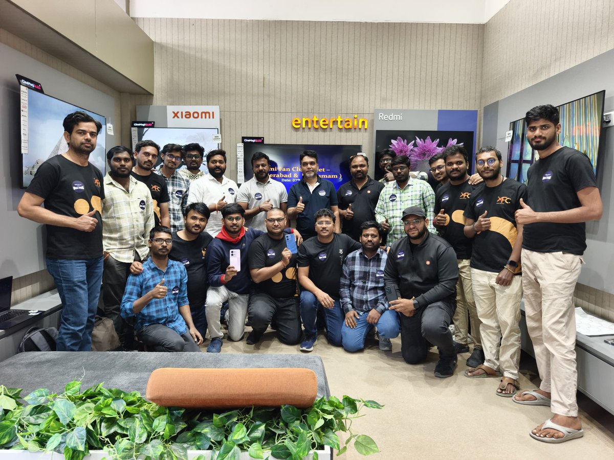 SaikiranAbbasan's tweet photo. Had the opportunity to attend the #XiaomiIndia After Sales Mi Fan meet at #MiHome Madhapur.
Got to know about:
Latest product Launch
Care and connect Service week
Excited to see how these discussions will translate into impactful actions for our #XiaomiFans!
#XiaomiCare #XFC https://t.co/QxgNGCxTzo