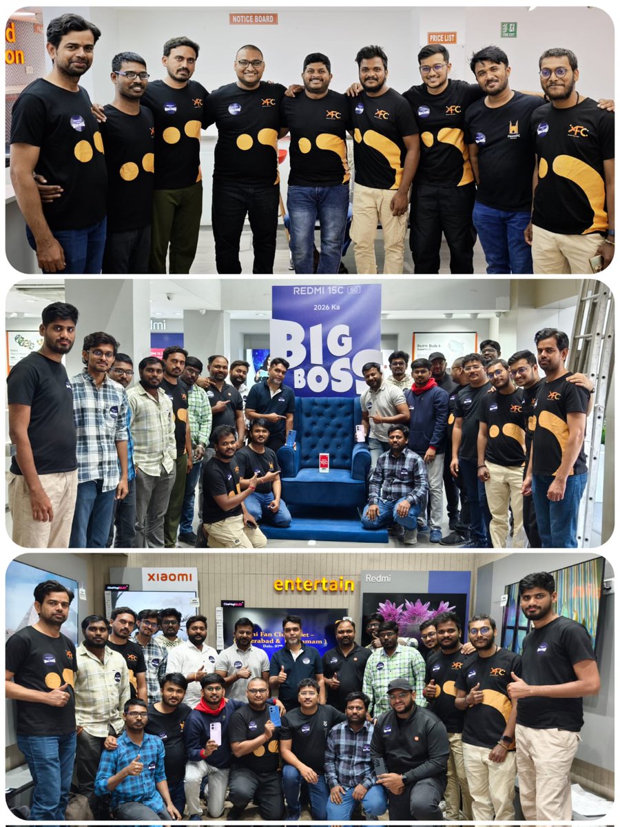 SaikiranAbbasan's tweet photo. Had the opportunity to attend the #XiaomiIndia After Sales Mi Fan meet at #MiHome Madhapur.
Got to know about:
Latest product Launch
Care and connect Service week
Excited to see how these discussions will translate into impactful actions for our #XiaomiFans!
#XiaomiCare #XFC https://t.co/QxgNGCxTzo