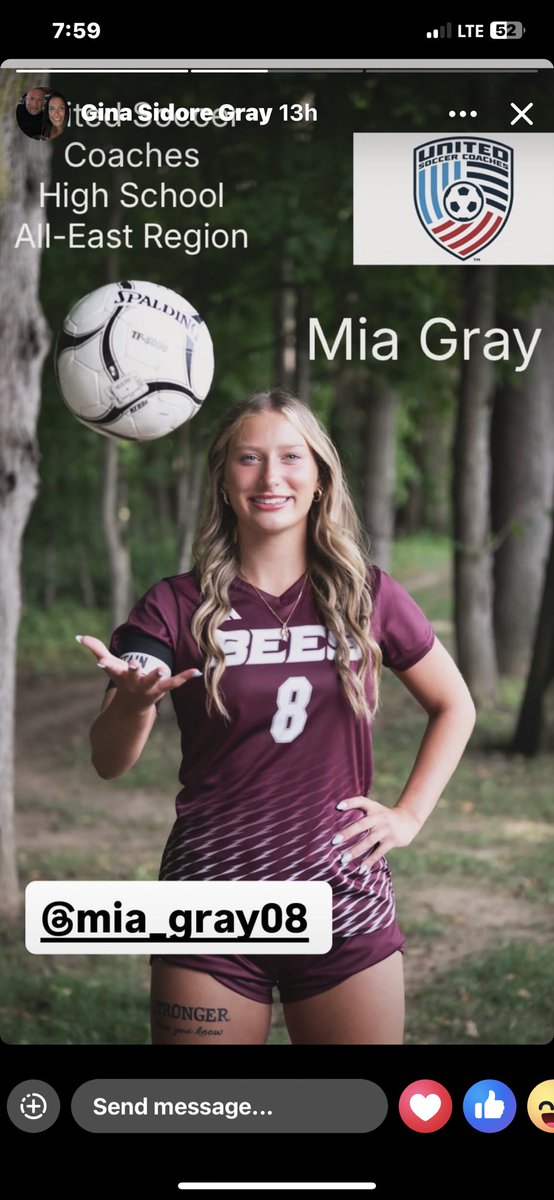 CoachGray49's tweet photo. Congrats Mia Gray. Keep it rolling. Time to get ready! Go Gators 🐊⚽️ https://t.co/uMnN6l1B55
