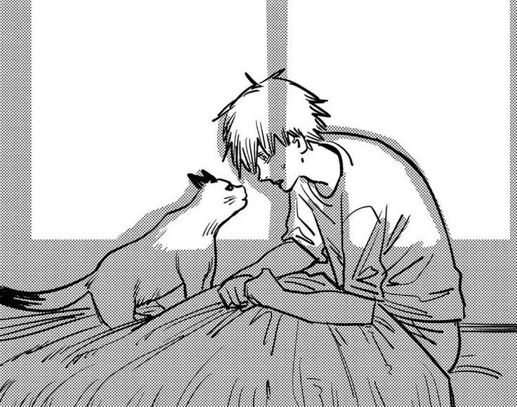 chrollosaidyolo's tweet image. Denji losing meowy breaks my heart especially when I remember how she was all he had left of hayakawa family after losing power and aki