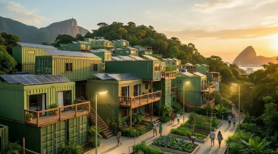 Caminhando para a revisão do conceito de viver em uma favela.
Infraestrutura para todos, limpeza, organização e vida social plena.
Sistema construtivo modular, barato, de fácil manutenção e amplamente disponível.
Só não é feito porque não queremos.