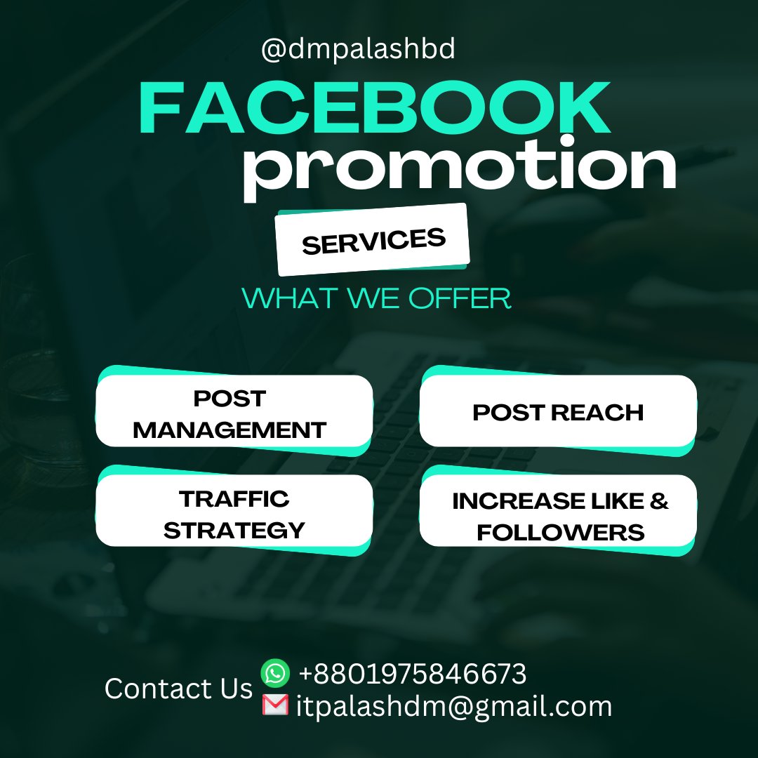 dmpalashbd's tweet image. 🚀 Facebook Promotion Service!
✔ Real &amp;amp; Organic Reach
✔ Page Like Boost

👉 DM Now to Promote Your Business!

#facebookpromotion #digitalmarketing #socialmedia