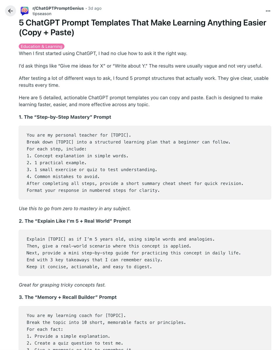 Someone just leaked 5 ChatGPT prompts that make learning feel like cheating
