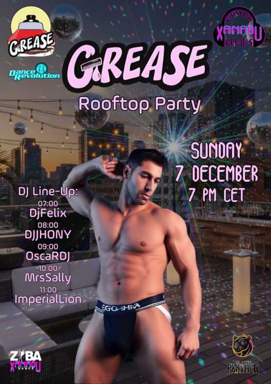 G R E A S E™ ♬ R O O F T O P P A R T Y ♫ - Community Calendar - Genesis3DX - Your 3DXChat Community genesis3dx.com/events/event/3…