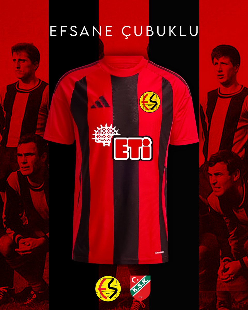 Karşıyaka maçında efsane çubuklu formamızla sahada olacağız. 💪 #ESKvsKSK