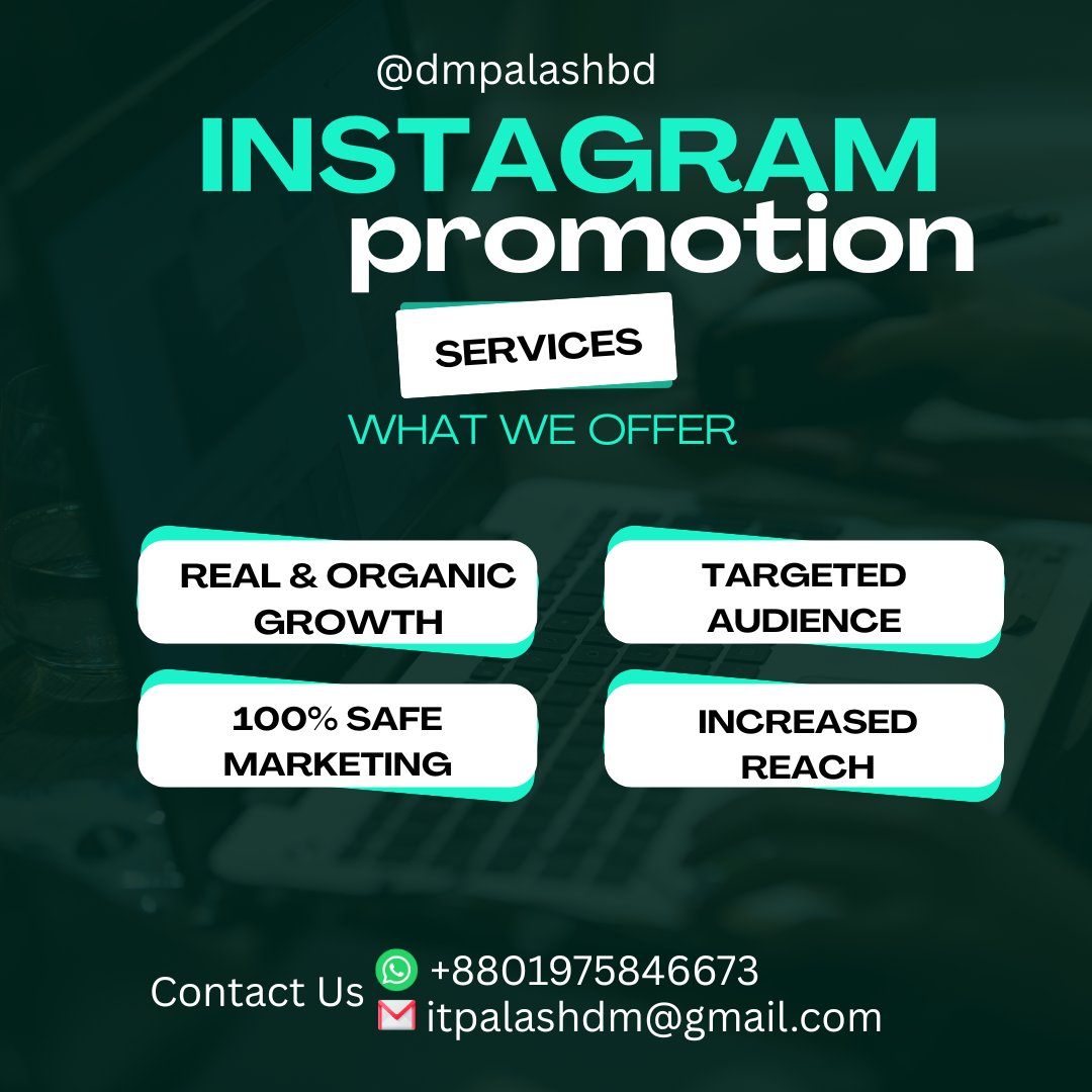 dmpalashbd's tweet image. 🚀 Instagram Promotion Service!

✔ Followers Growth
✔ Engagement Boost

👉 DM Now for Instagram Promotion!

#instagrampromotion #googleads #socialservice