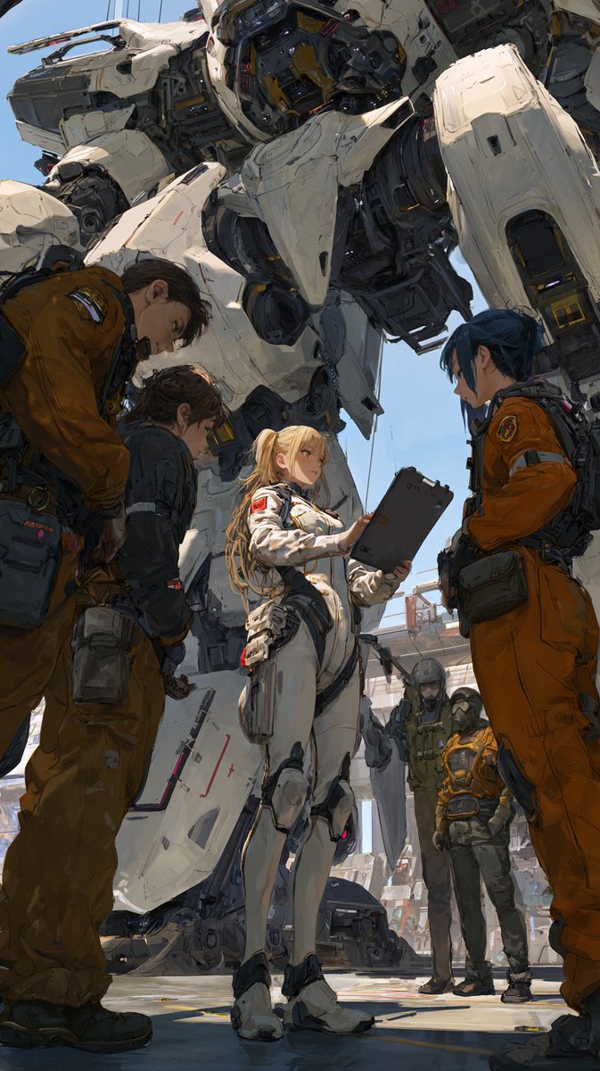 kurahu_capten's tweet photo. GM☕👨‍🏭🧑‍🔧👱‍♀️👩‍🔧🤖
#AIイラスト #Aiart https://t.co/9YcmT9Y6Bg