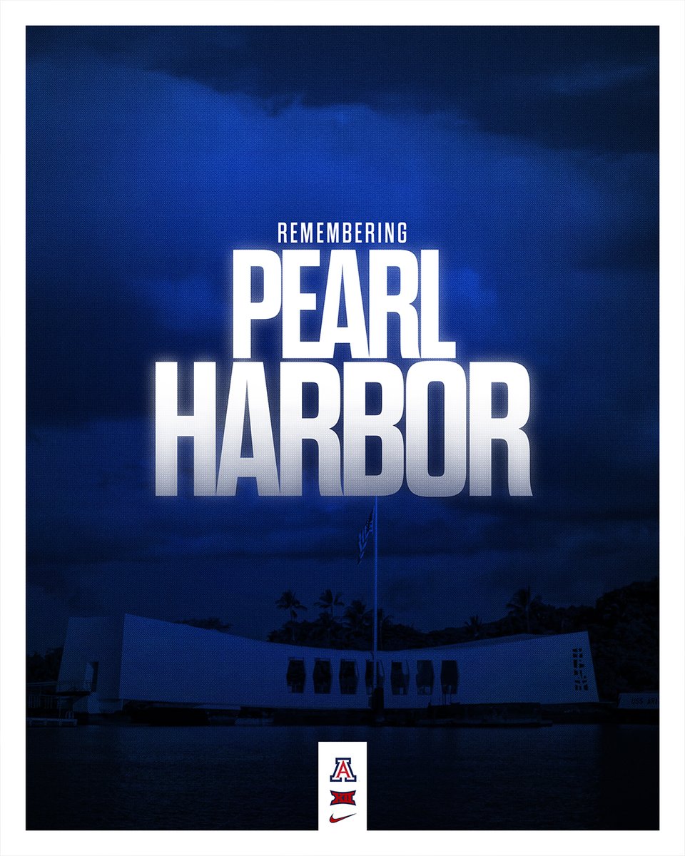ArizonaFBall's tweet image. Today, we honor the brave Americans for their service and sacrifice at Pearl Harbor.

12.7.41