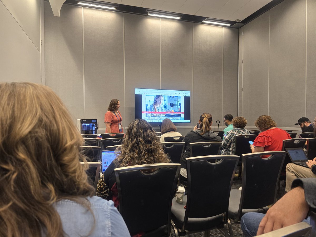 First VSTE session and I got to see my cousin Melissa present on 3D printing. If you are new to 3D, check out her session tomorrow morning. <a href="/CPES4LIFE/">College Park Elem</a> #vste2025