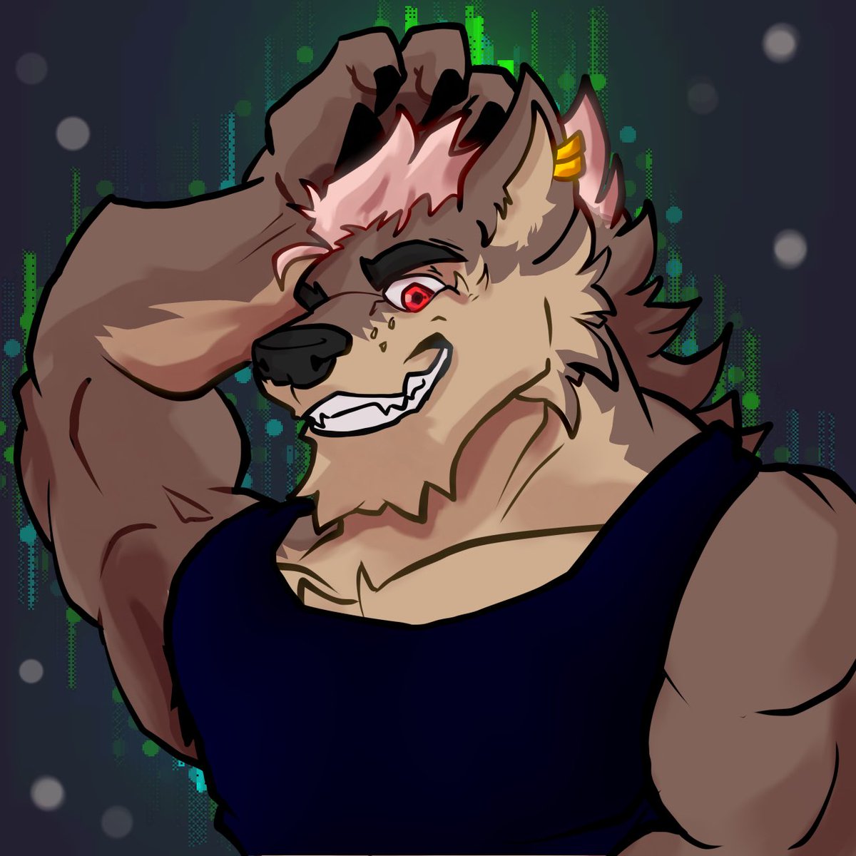 Nullwolf_'s tweet image. Trying a bit of a new style with my main oc