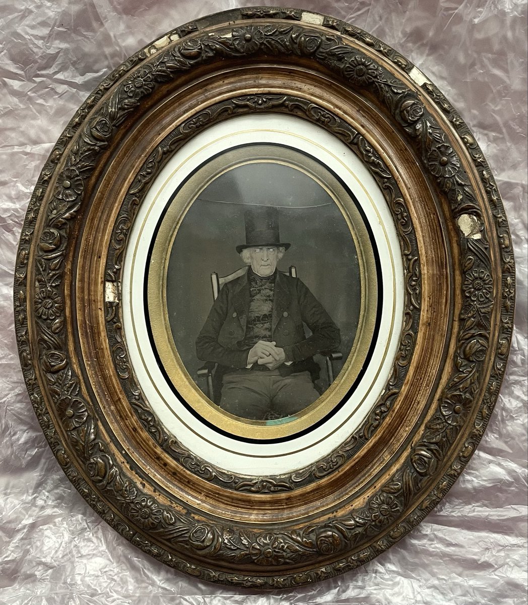 My Christmas present to myself!🎁Arrived yesterday, I’m over the moon. 2 beautiful hand tinted, framed Ambrotypes🎁Dated 1858 &amp; named on the back. He was a farmer &amp; found 14 kids so far of the couple🎁Watch out for blog coming soon!🧐
#OldPhotos #FamilyHistory 🎁