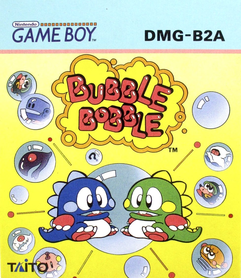 バブルボブル BUBBLEBOBBLE ゲームボーイカラー ケース付きM2430 本日はゲームボーイ『バブルボブル』が発売されて35周年です