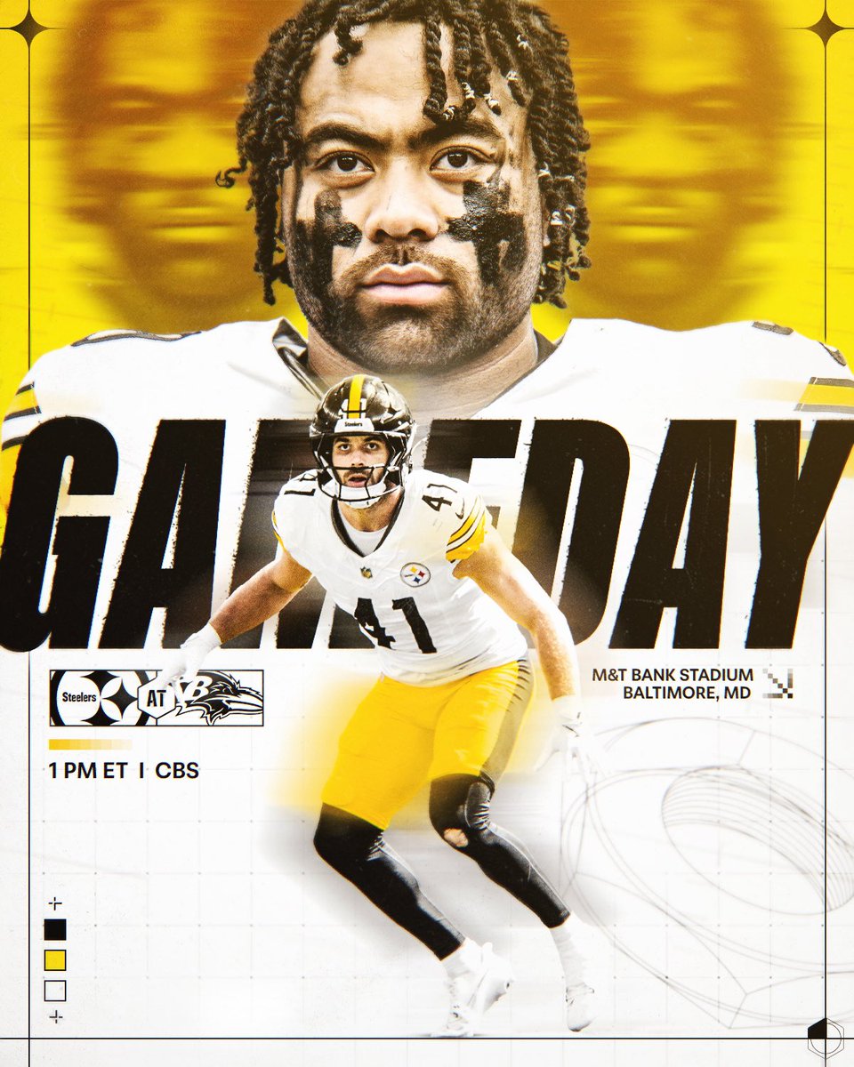 GAMEDAY IN BALTIMORE ‼️

#ProBowlVote <a href="/Nunless2/">Jaylen Warren</a> 
#ProBowlVote <a href="/payton_wilson21/">Payton Wilson</a>