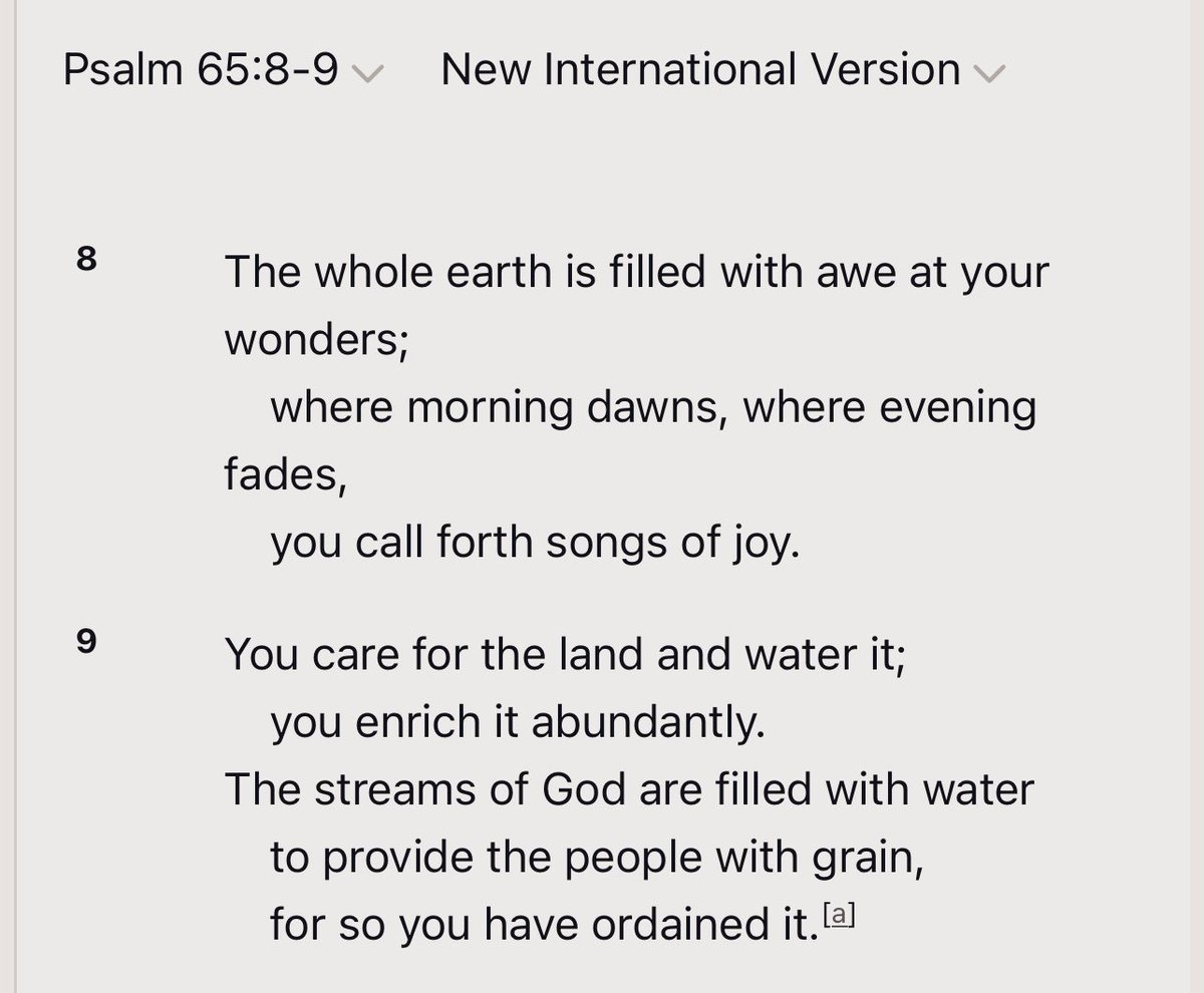 And I decided to look up scripture based on timestamps learning from <a href="/USABeachBlonde/">USABeachBlonde</a> and I posted this at 6:59 EST time (side note: I was proofreading at 6:58 and posted at 6:59)

I found this one 🥳🙌💃🕺
Psalm 65:8-9