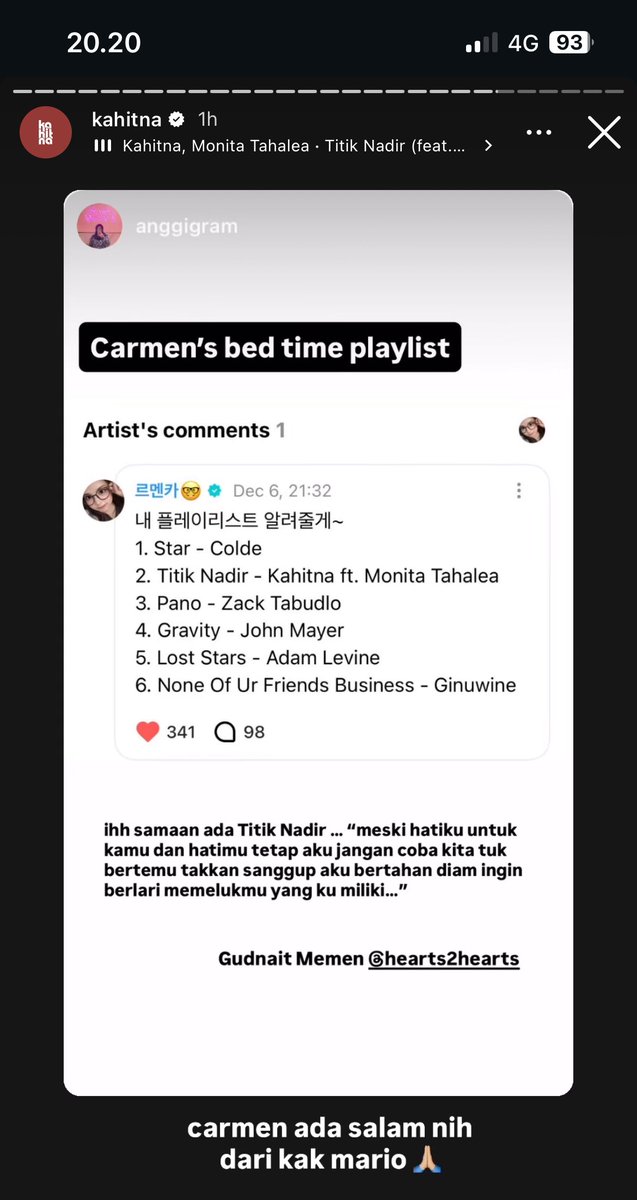 yerisgood's tweet image. tadi sempet aku tag kahitna tapi blm dinotice lalu aku nyerah private akun lagi 
akhirnya ada orang lain yang tag kahitna🥺🤍