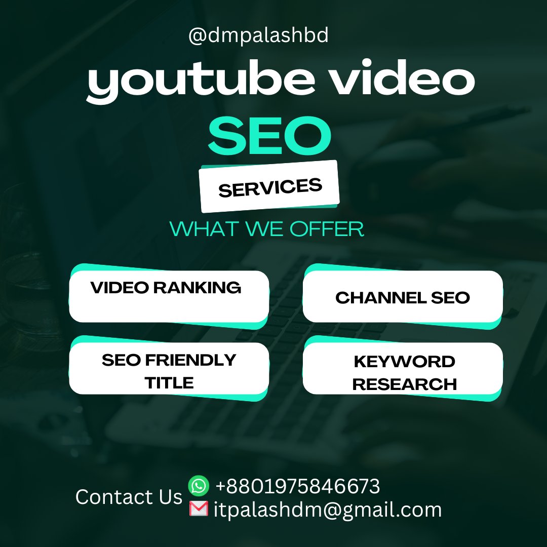 dmpalashbd's tweet image. 🔥 YouTube Video SEO
Get more views, rank higher &amp;amp; grow faster.

✔ Keywords
✔ SEO
✔ Optimization

DM for service!

#youtubeseo #metamy #instagramgrowth