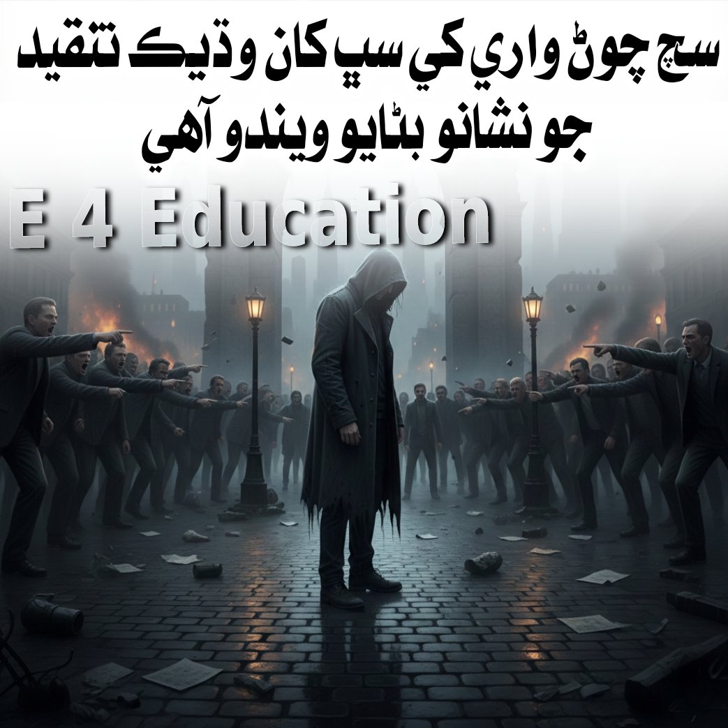 اها حقيقت آهي ته سچي ماڻهو کي وڌيڪ تنقيد برداشت ڪرڻي پوندي آهي.
#E_4_Education #Quotes #AI