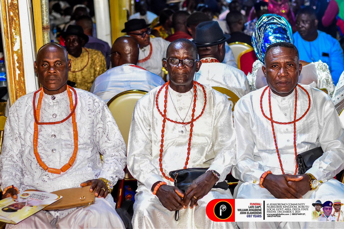 PENGlobal Social 
[PHOTOS] LATE CAPT. WILLIAM ELAWEREMI: TRADITIONAL GUESTS HONOUR HIGH CHIEF KESTIN PONDI'S FATHER IN-LAW 
Read more/view photos
facebook.com/share/p/1NT7J8…