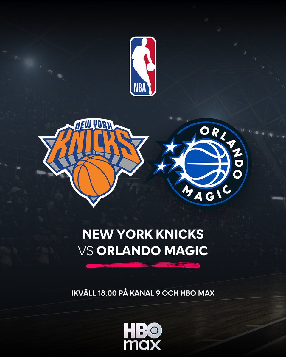 New York Knicks tar emot Orlando Magic hemma i Madison Square Garden! 🏀

📲 Ikväll 18.00 på Kanal 9 och HBO Max.