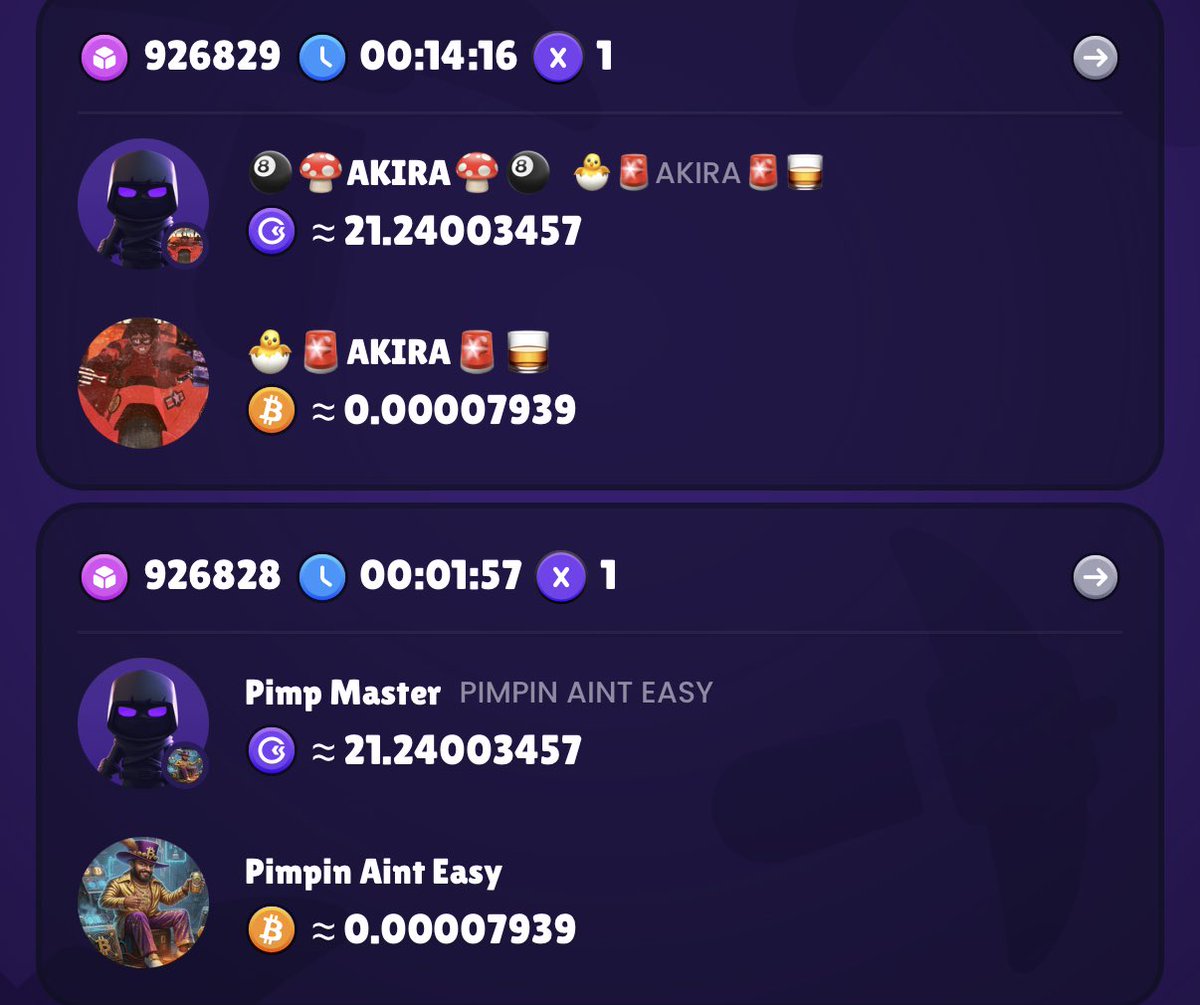 AKIRA &amp; Pimp Master, back to back wins. Congrats! ⁦<a href="/GoMiningMW/">MinerWars</a>⁩