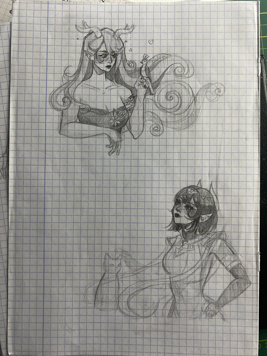 voiryyves's tweet photo. also 
genshin impact yuri!!!😋😋 the lecture was really boring https://t.co/vbBJByVD7W