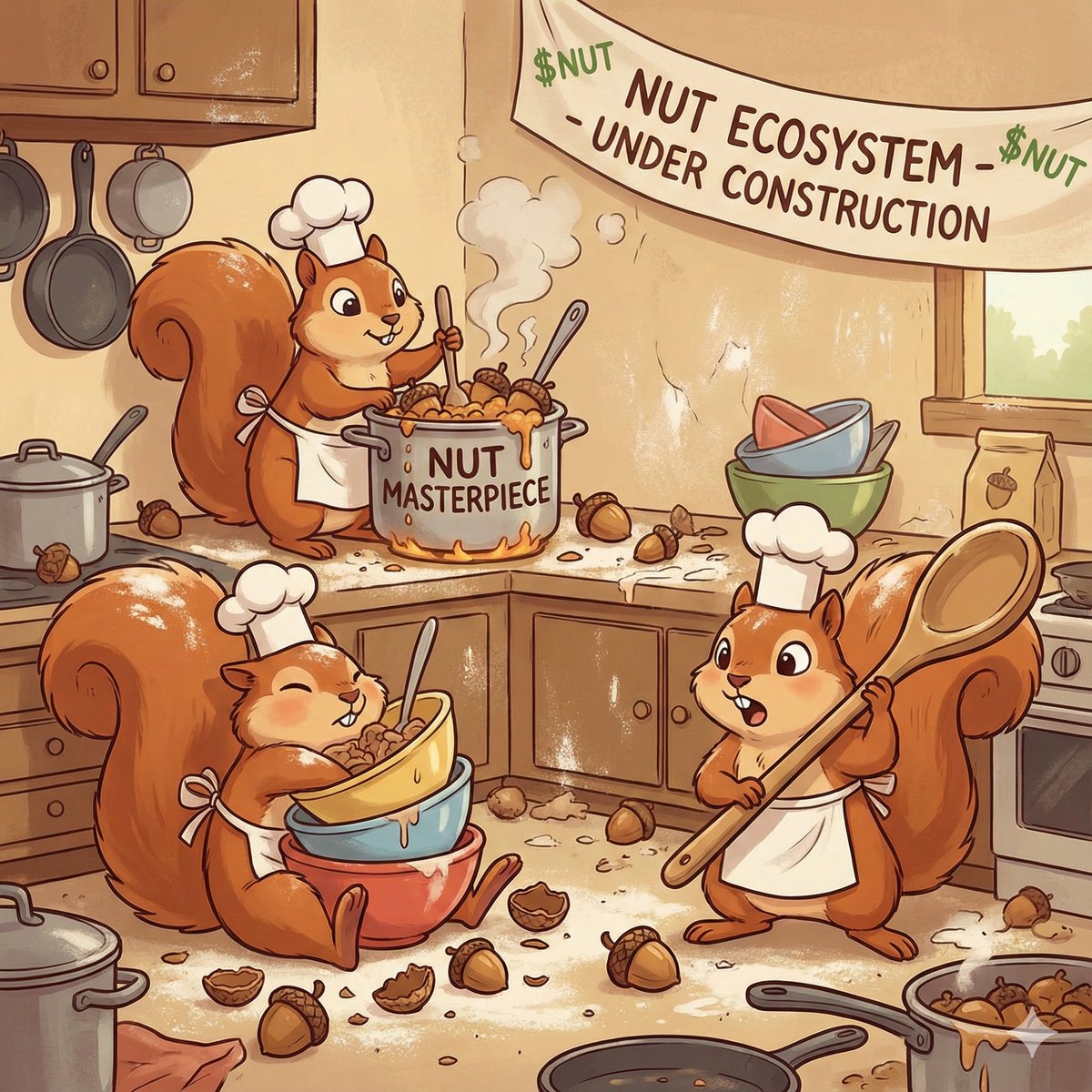 🐿 still cooking the master piece of the NUT ecosystem

🏗 good stuff takes time

🔥 more coming soon

$NUT #cypto #meme #nutcoin