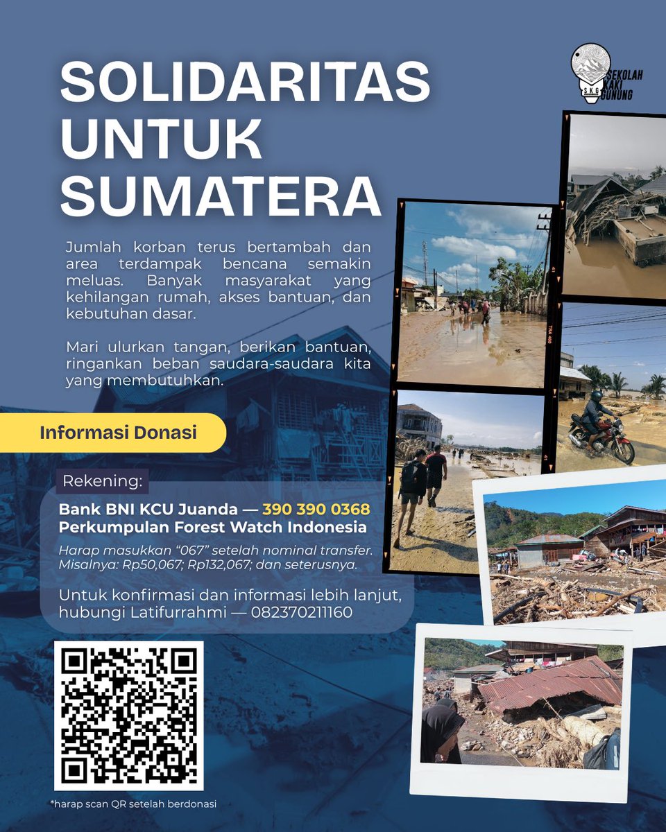 fwindonesia's tweet photo. Buat sobat hutan yang mau menyisihkan sebagian hartanya untuk saudara kita yang membutuhkan, boleh banget yaa! Jangan lupa scan qr setelah transfer!
#prayforsumatera #savesumatera https://t.co/hvwWxSiw7q
