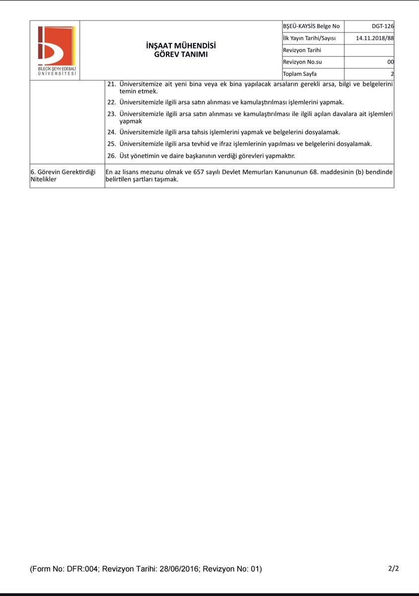 Birincide uzmanın görev ve sorumluluğu diğer görsellerde üniversite görevli İnş. Müh. nin görev tanımı var. Uzmanın mı yoksa mühendisin mi idari, cezai ve maddi sorumluluğu daha fazla. 1994 de kadar maaş hesabında buna önemli bir kriterdi.
