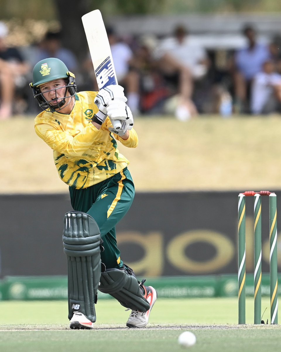 Faye Tunnicliffe scored her maiden T20 half century for South Africa at her former domestic homeground, Boland Park. Proteas scored 201/5. Pic cred: <a href="/ProteasWomenCSA/">Proteas Women</a> #SAWvIREW #SAvIRE
