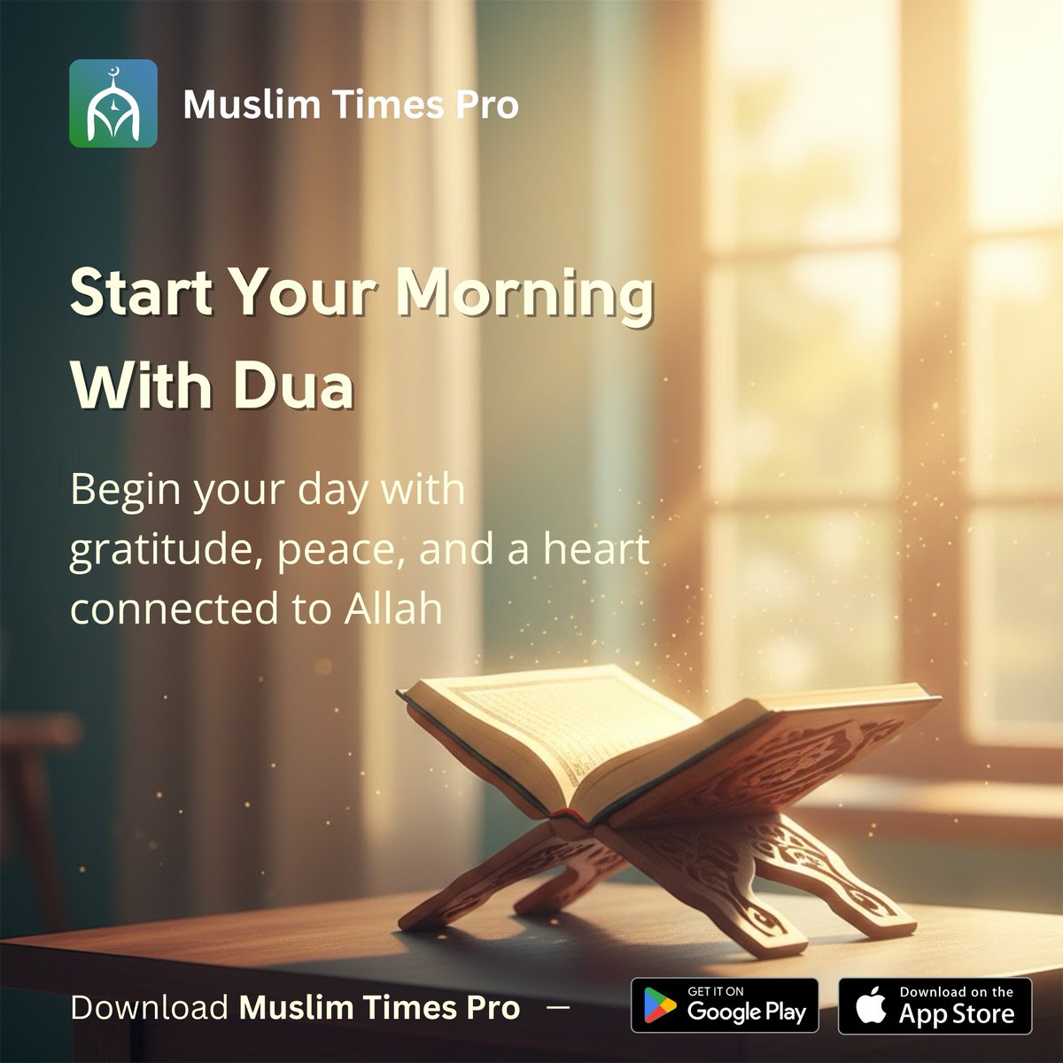 muslimtimespro's tweet image. Start Each Morning With Powerful Duas

Keep your heart connected every morning
Duas fill your day with gentle peace

Morning feels lighter with duas.
• Open app
• Read daily
• Start with calm

#MuslimTimesPro #DailyDua #MorningReminder