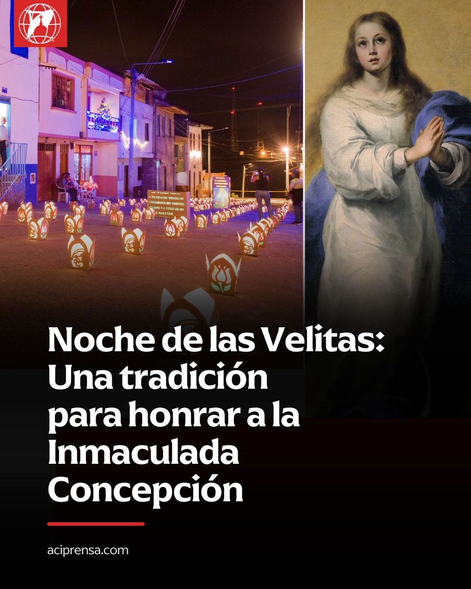 Durante la noche del 7 y la madrugada del 8 de diciembre, las casas y calles de Colombia se iluminan con miles de velas multicolores en medio de un gran ambiente de fiesta, un evento que es conocido como la Noche de las Velitas.

Esta tradición se celebra en vísperas de la