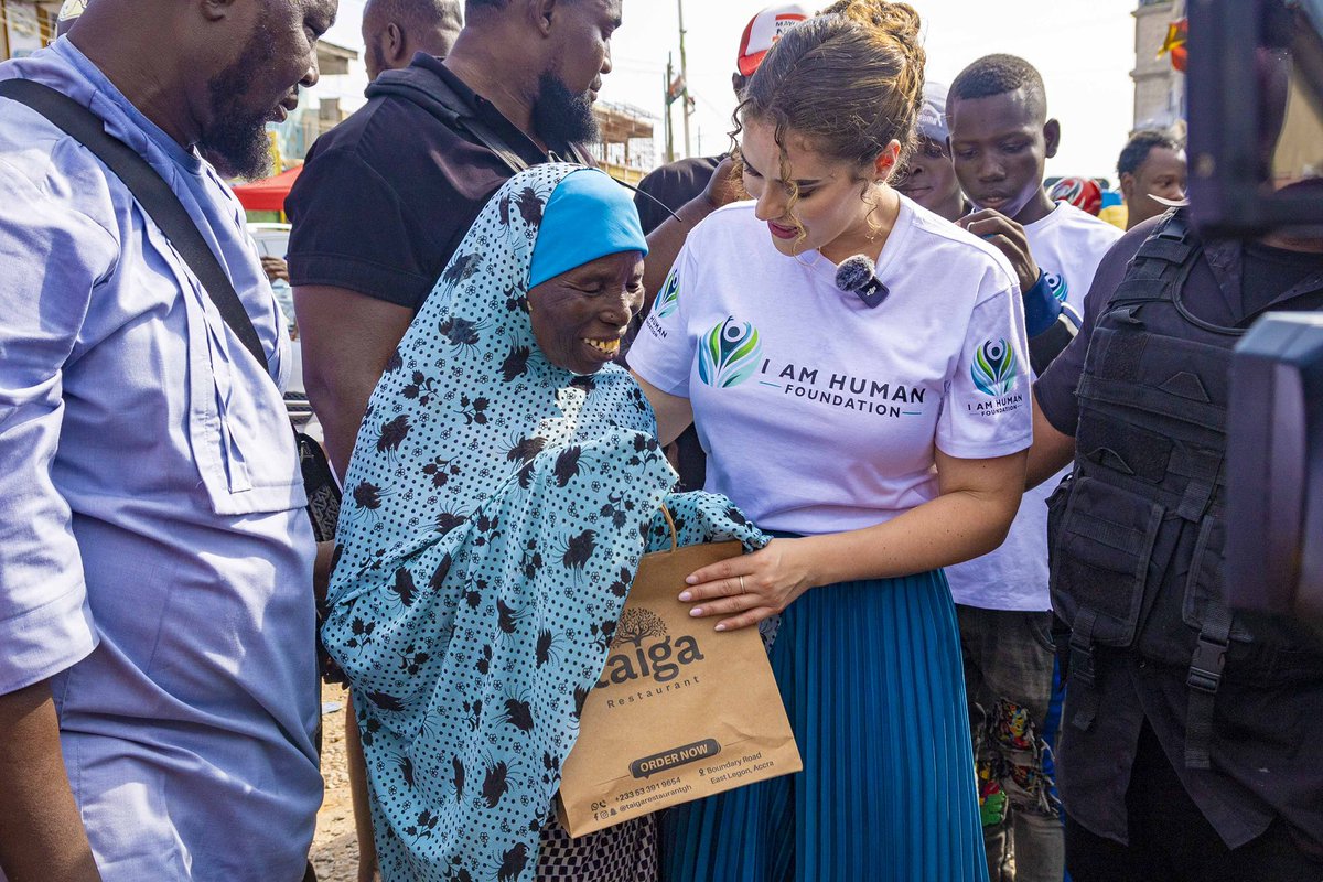 Iamhumanfdn's tweet photo. Ghana birthed the vision of the I Am Human Foundation, and last Friday we returned for a powerful purpose. 

Thank you Taiga Restaurant &amp; Peeva beverages, the Mayor of Nima, my team and everyone who made this possible❤️ this is giving back, this is humanity. 
#IamHumanFoundation https://t.co/A5ZXNBuYN0