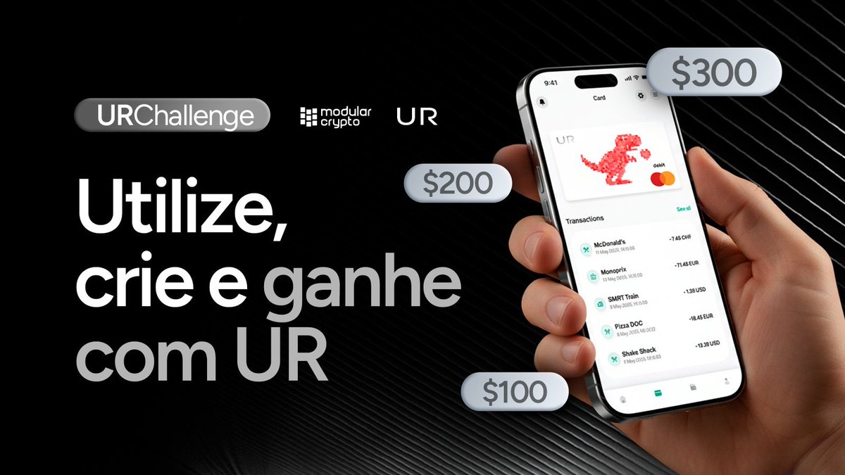 bonis_crypto's tweet photo. UR Challenge!
Além de todas as vantagens que já comentei, o @UR_global se juntou à @ModularCrypto para premiar 3 criadores com uma pool de 600 dólares.
É só marcar @UR_global, @ModularCrypto e usar #URChallenge. Vale thread, vídeo, meme. A criatividade manda! 💙🧡