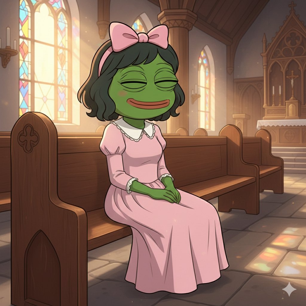 Sunday blessings from a cozy frog🐸🩷

A little pause from crypto means time for religious thing. 

Happy Sunday, Gm $PEPE!