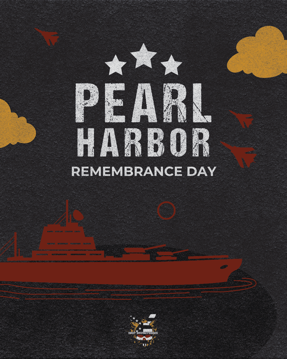 HopMunitions's tweet photo. Today we honor the heroes of Pearl Harbor — the lives lost, the courage shown, and the legacy that shaped our nation. We will never forget their sacrifice. 🇺🇸

#PearlHarbor #NeverForget #HOPMunitions https://t.co/uCzYFymaRf