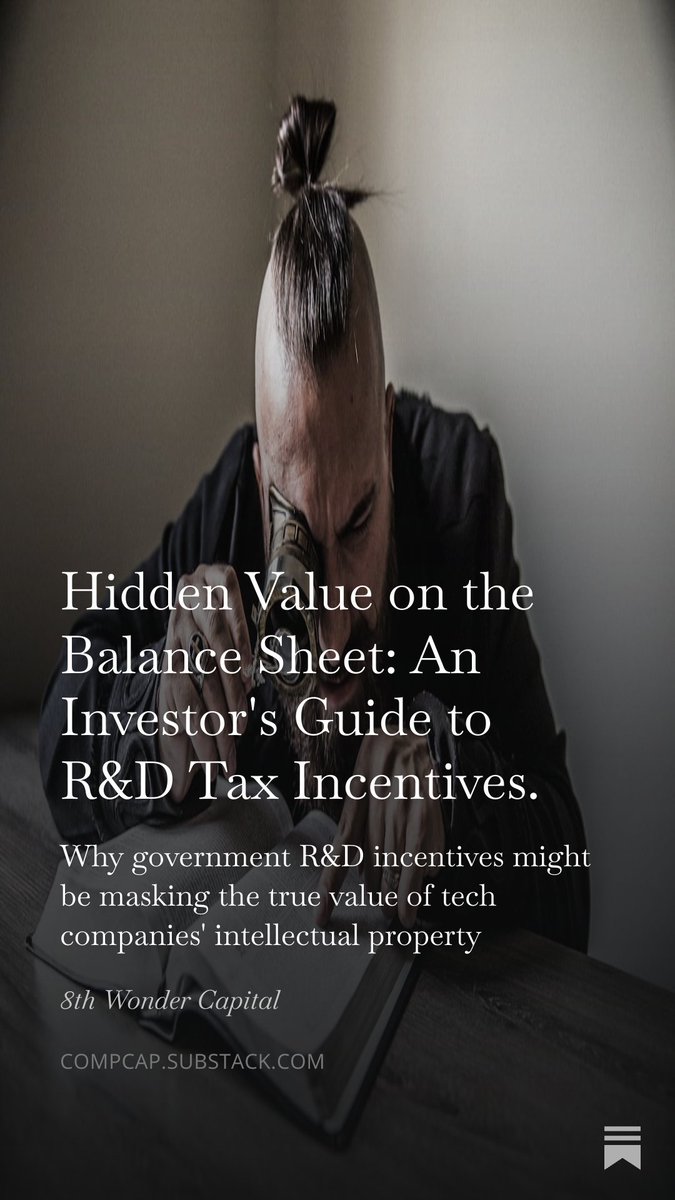 Haiku of the Day for "Hidden Value on the Balance Sheet: An Investor's Guide to R&amp;D Tax Incentives."

Tax credits reduce
What balance sheets truly show.
IP worth far more.

substacktools.com/sharex/WpeKTGhP