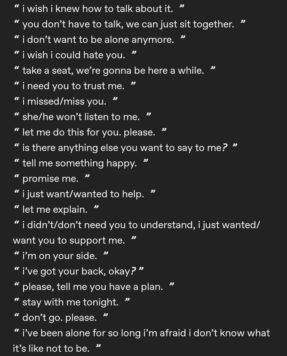 ⠀     . . .  ━──┈  one liner starters: 

      ♡ for a random one liner starter. 

     ✎ or quote with a line for a starter.
