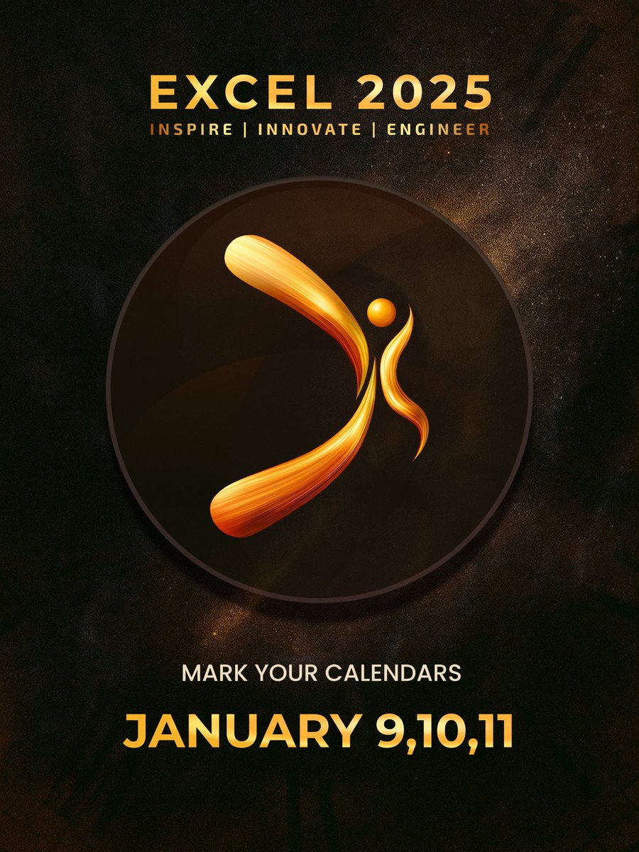 Excel 2025,the flagship techno‑managerial fest of Govt.Model Engineering College, Kochi, is all set to touch down on January 9th, 10th and 11th, 2026. Gear up for three action‑packed days filled with cutting‑edge tech events, fierce competitions and immersive cultural experience