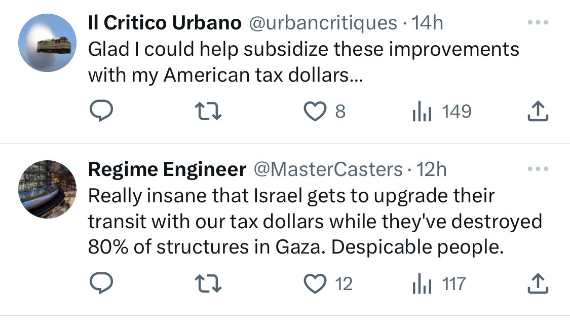 🤦‍♂️🤦‍♂️🤦‍♂️
האם ידעתם שהתחבורה בישראל פועלת על חשבון כסף אמריקאי?

תמסרו בבקשה למשרד האוצר ולמשרד התחבורה שאין יותר צורך להעלות את מחירי הנסיעה – הרי משלמי המסים האמריקאים כבר משלמים במקומנו

ובעצם, חשוב לומר, כמובן שזה לא נכון
1. שיפור לוחות הזמנים של קווי הלילה עלה בדיוק 0 שקלים: