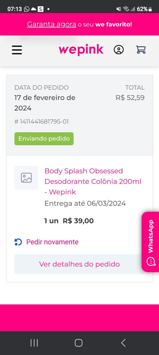 i4mirella's tweet photo. Bom dia, eu não uso essa conta faz um tempo mais vou usar ela para relatar um descaso que aconteceu comigo. Bom, em fevereiro de 2024 eu fiz um pedido na wepink e tal pedido nunca chegou na minha casa desde hoje dia 7 DE DEZEMBRO DE 2025.

Continuação 👇 https://t.co/LzwrsnojX1