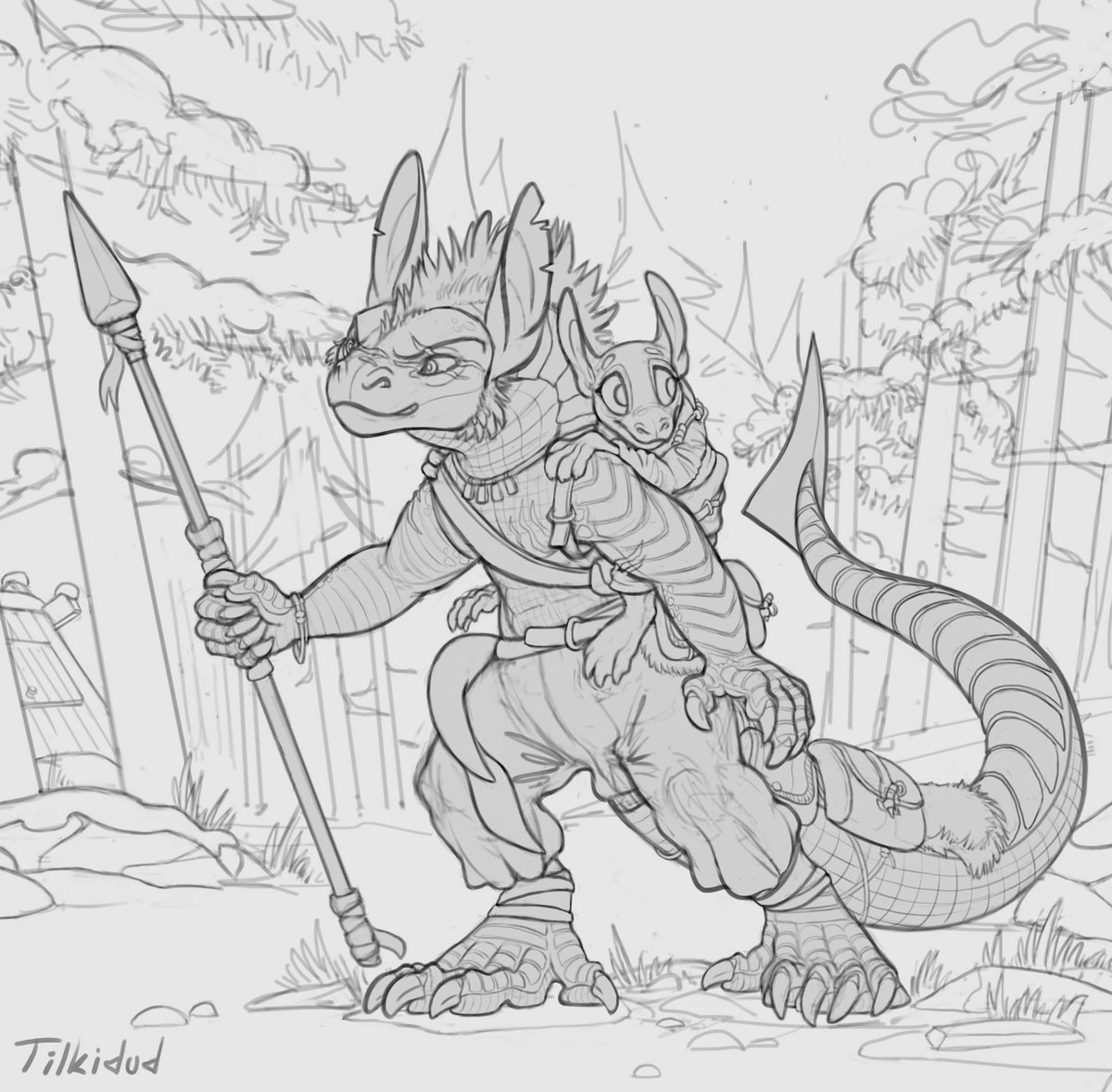 Hunter and cub

WIP commission