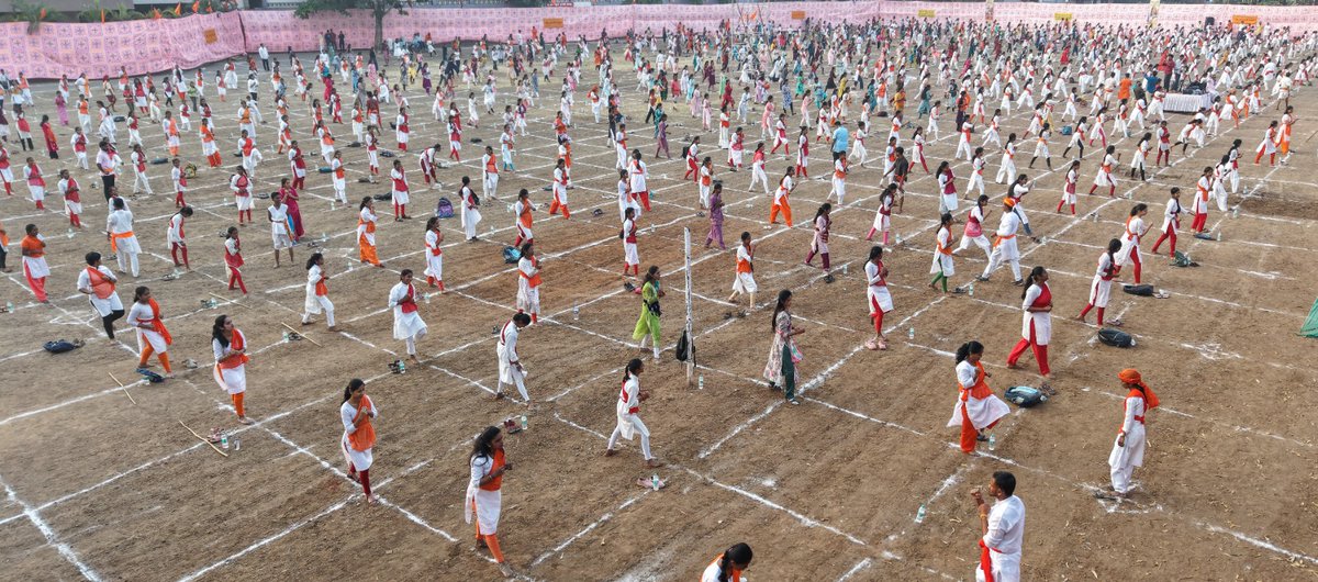 🔥 1,000+ young women from Kolhapur, Satara, Sangli &amp; Belgaum rose with courage at the Self-Defense Training Camp!

From real-life protection techniques to karate, lathi-kathi and wartime drills by Savyasachi Gurukulam - the camp ignited fearlessness and Shakti.

🔥 The spirit of