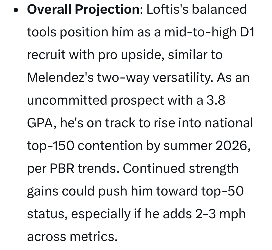 Scout Loftis 2027 tweet media